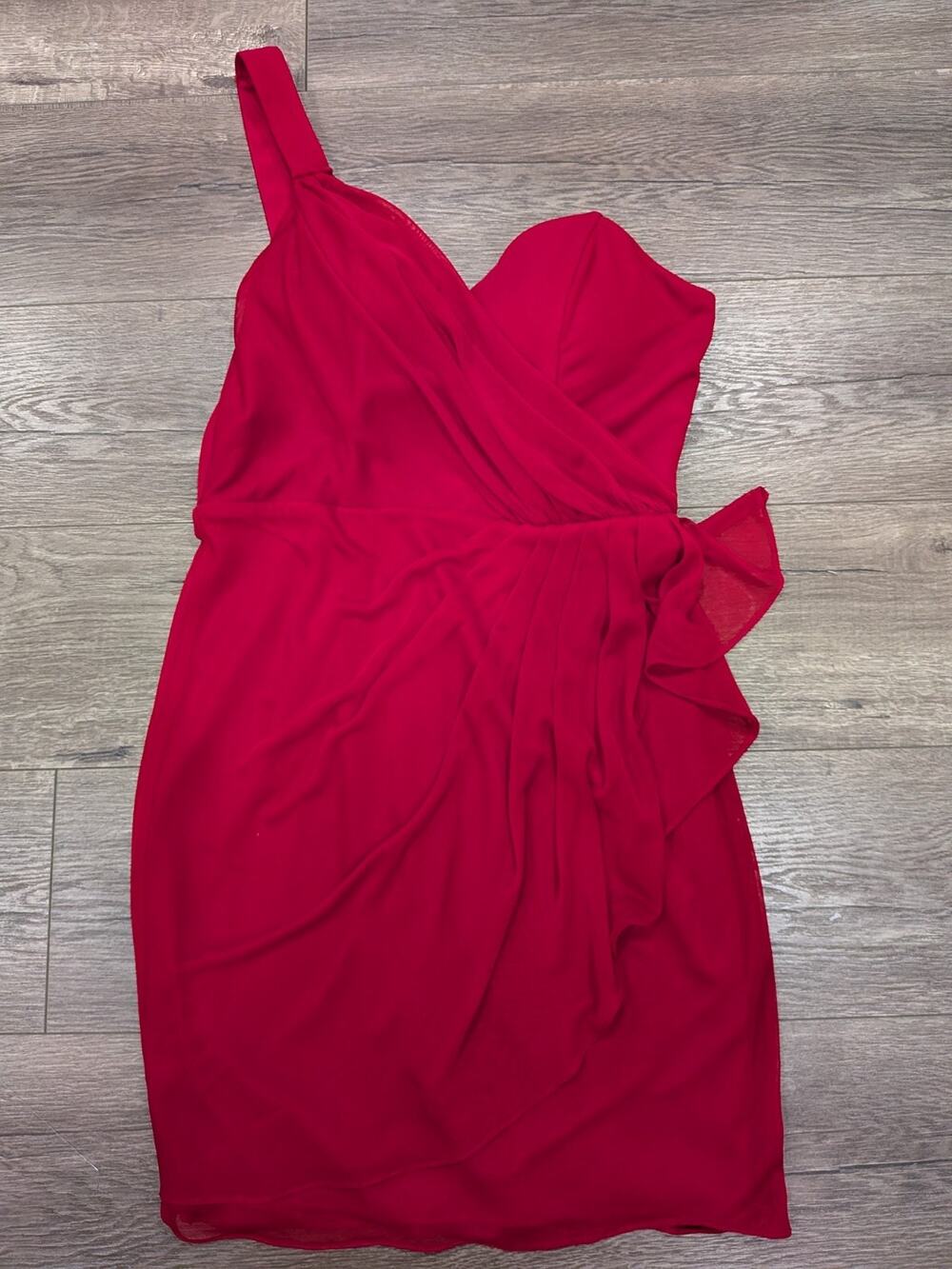 Dancing Queen Poppy Red Asymmetrical Dress Party Prom Small